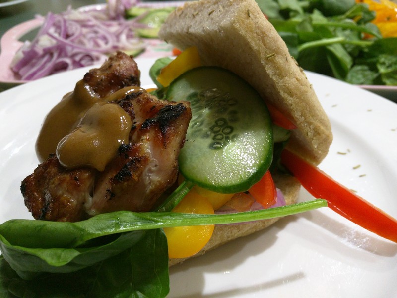 Satay Chicken Burgers